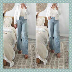 Ann Taylor LOFT White Linen Blazer